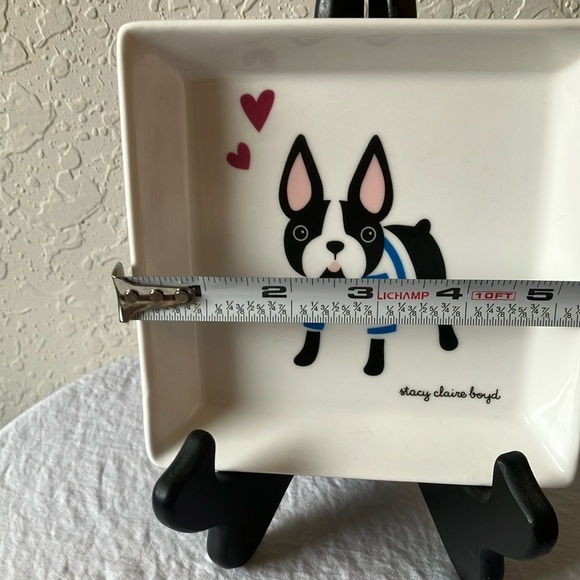 Stacy Claire Boyd: White Ceramic French Bulldog Dog Plate - Picture 7 of 13